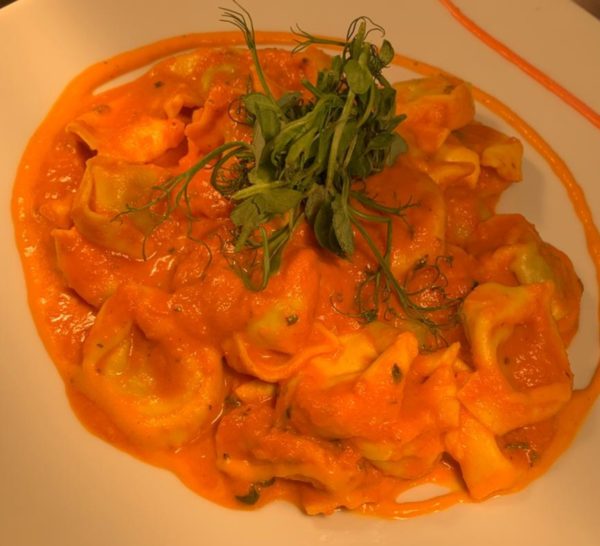Spinach And Ricotta Tortellini With Tomato Sauce