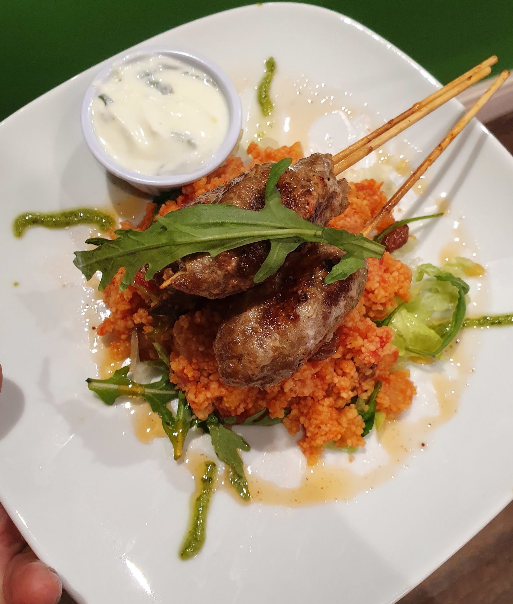 El Fuego Spiced Meat Kebab served with Aromatic Rice