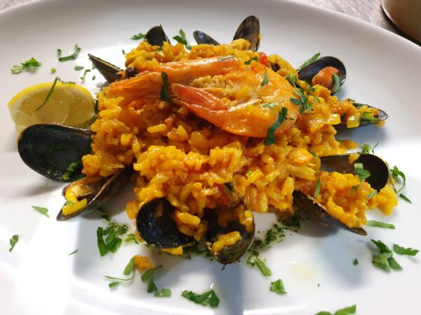 Spanish Seafood And Saffron Paella