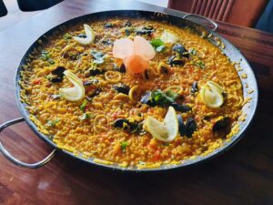 Spanish Seafood and Saffron paella