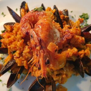 Spanish Seafood And Saffron Paella
