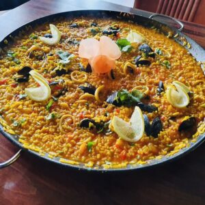 Spanish Seafood and Saffron paella